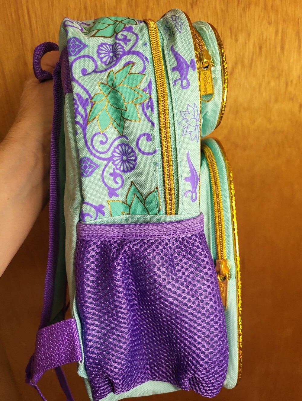 Disney Princess Jasmine Backpack in Teal, Gold and Purple - Picture 10 of 14